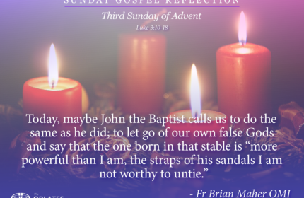 Sunday Gospel reflection third sunday advent december 15th 2024