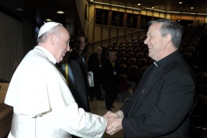 Fr Lougen OMI with His Holiness Pope Francis