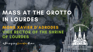 mass at the grotto in lourdes