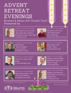 Advent Retreat Evenings Speakers