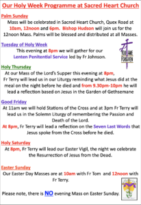 Sacred hearT kilburn Easter Mass Times 