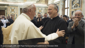 Fr Louis Lougen meets Pope Francis