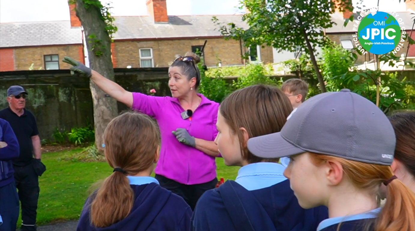 Students learn how to plant a tree