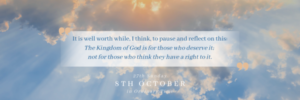 Sunday Reflection October 8th