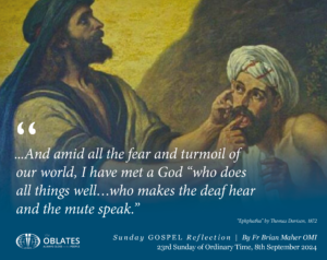 Sunday Gospel Reflection 8th september 2024 23rd Ordinary