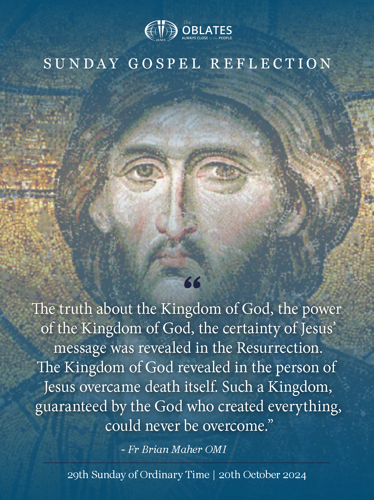 Sunday Gospel REFLECTION 20TH OCTOBER 2024