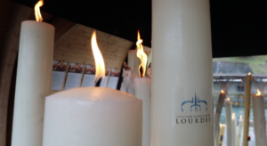 Lighting Pilgrimage Candle for your intentions Lourdes